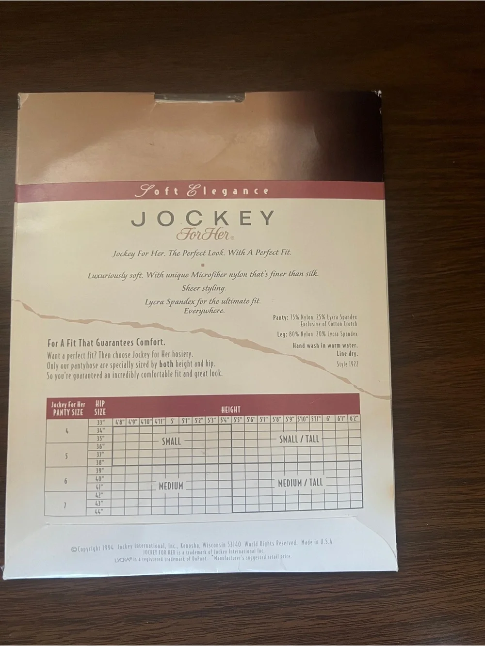Vintage Jockey For Her Sheer Leg Antique White Pantyhose - Size Small